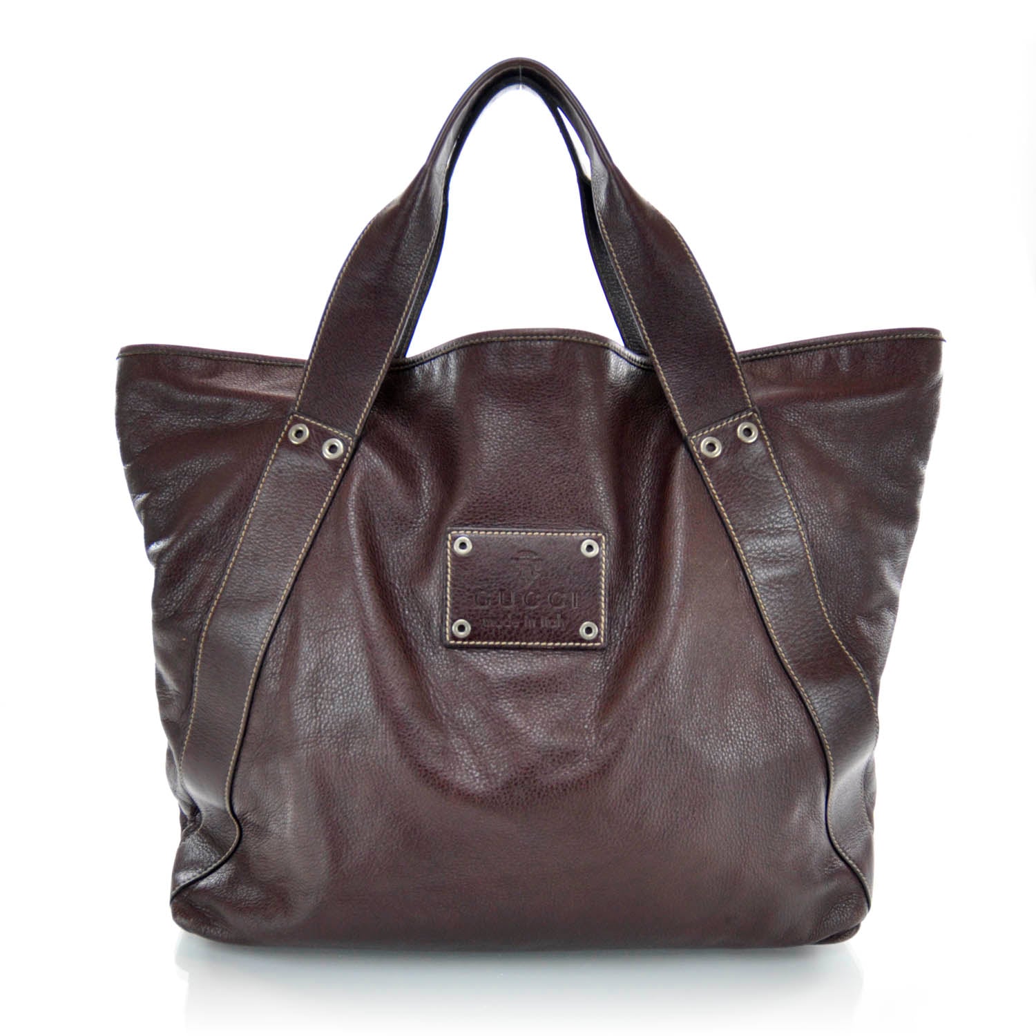Gucci Leather Large Tote Unisex Brown 1 of 10