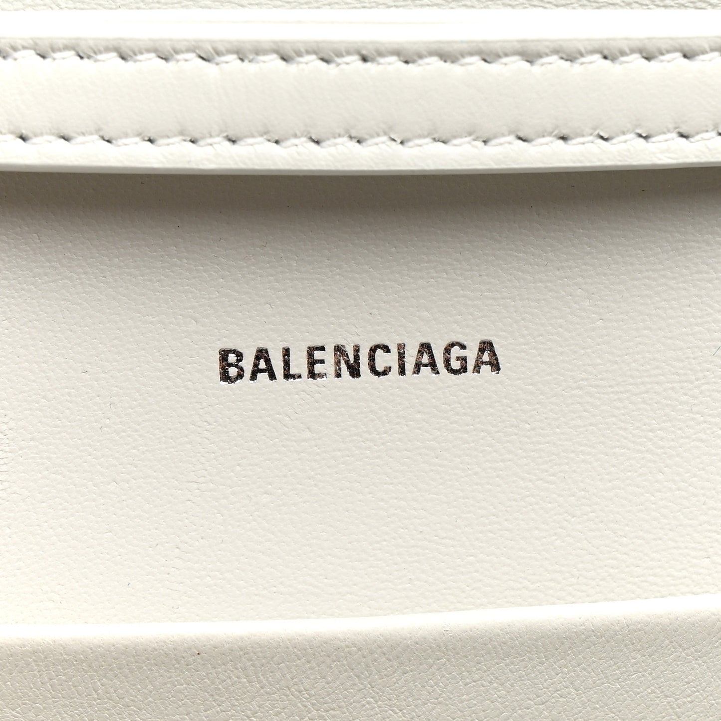 Shiny Calfskin Crocodile Embossed Small Hourglass Evening Chain Bag White