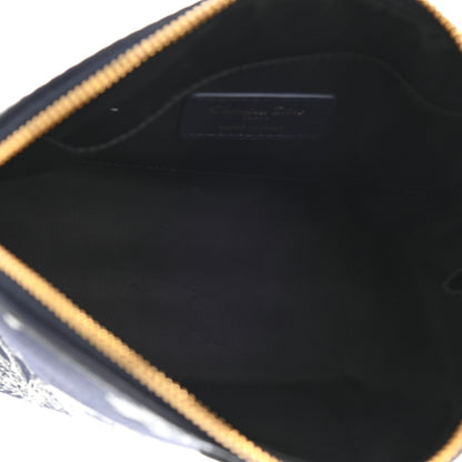 Christian Dior Embroidered Toile De Jouy 30 Montaigne Cosmetic Pouch Blue 5 of 7