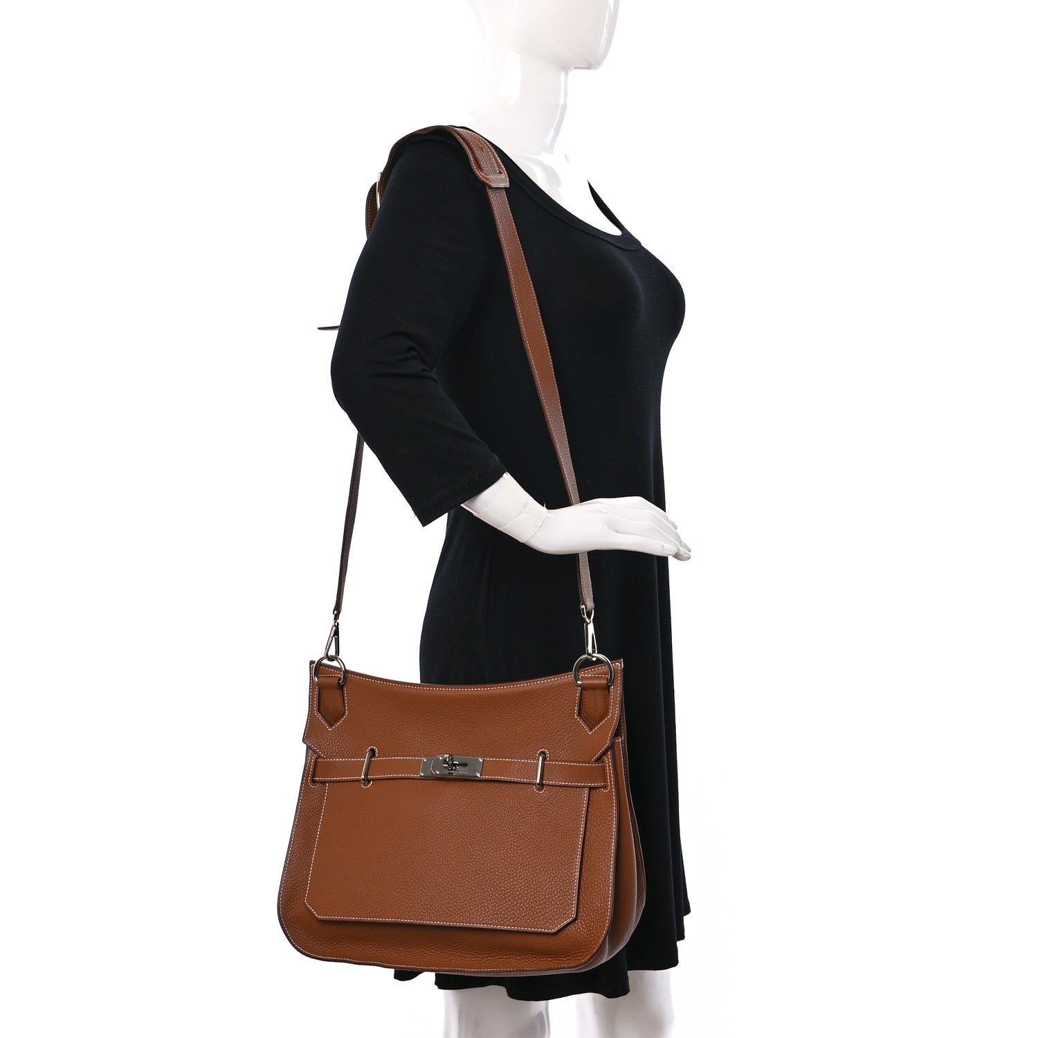 Hermes Taurillon Clemence Jypsiere 28 Gold 2 of 8