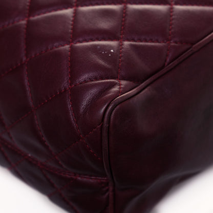 Chanel Lambskin Quilted Tote Burgundy 11 of 18