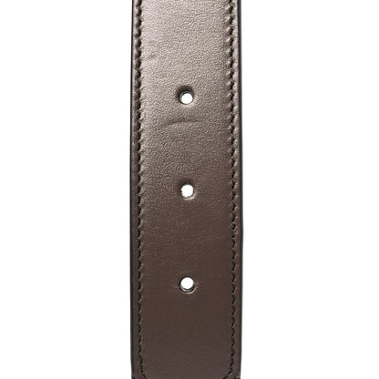 Gucci GG Supreme Monogram Plutone Calfskin Enamel Interlocking G 30mm Belt 75 30 Beige Ebony New Acero 6 of 6