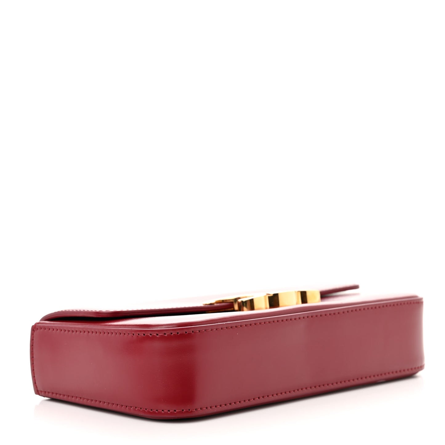 Shiny Calfskin Triomphe Chain Shoulder Bag Red