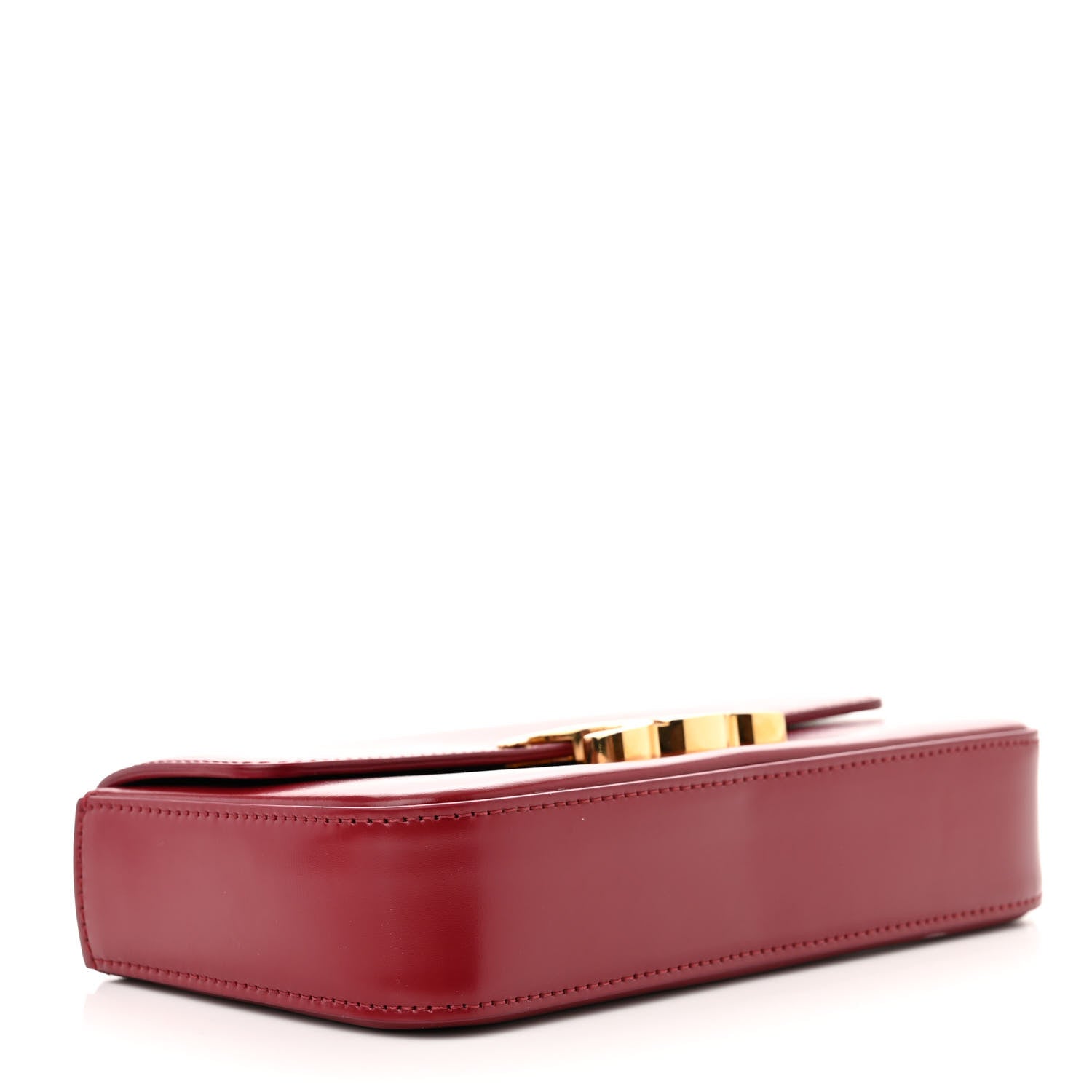 Celine Shiny Calfskin Triomphe Chain Shoulder Bag Red 4 of 11