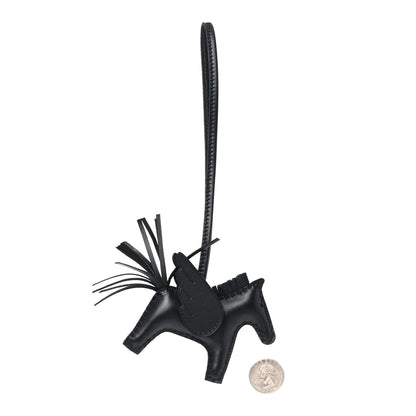 Hermes Milo Lambskin Grigri Rodeo Pegase Horse Bag Charm PM So Black 2 of 5