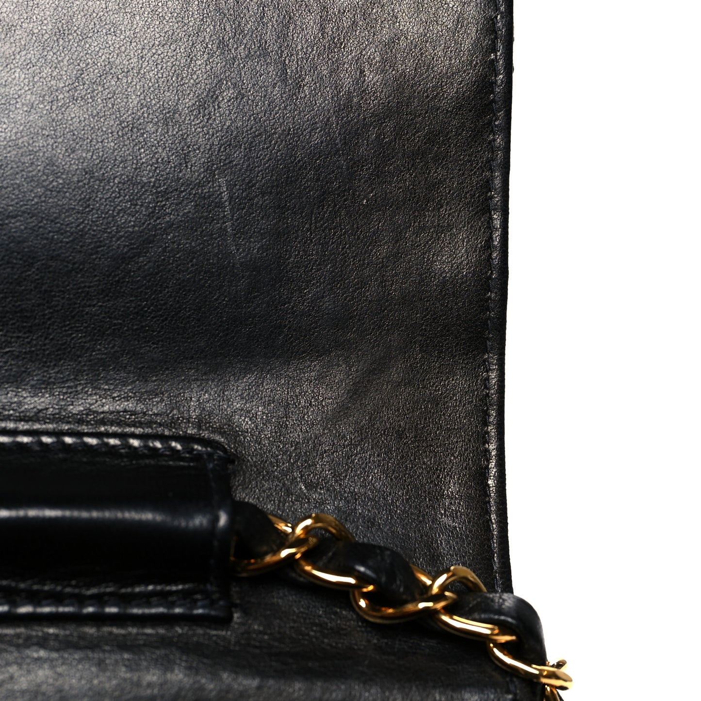 Lambskin Quilted Medium Single Flap Black