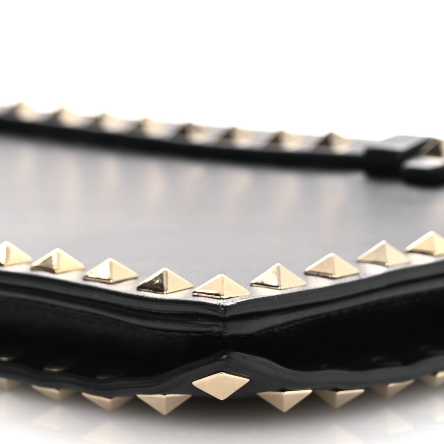 Nappa Rockstud Wristlet Clutch Black