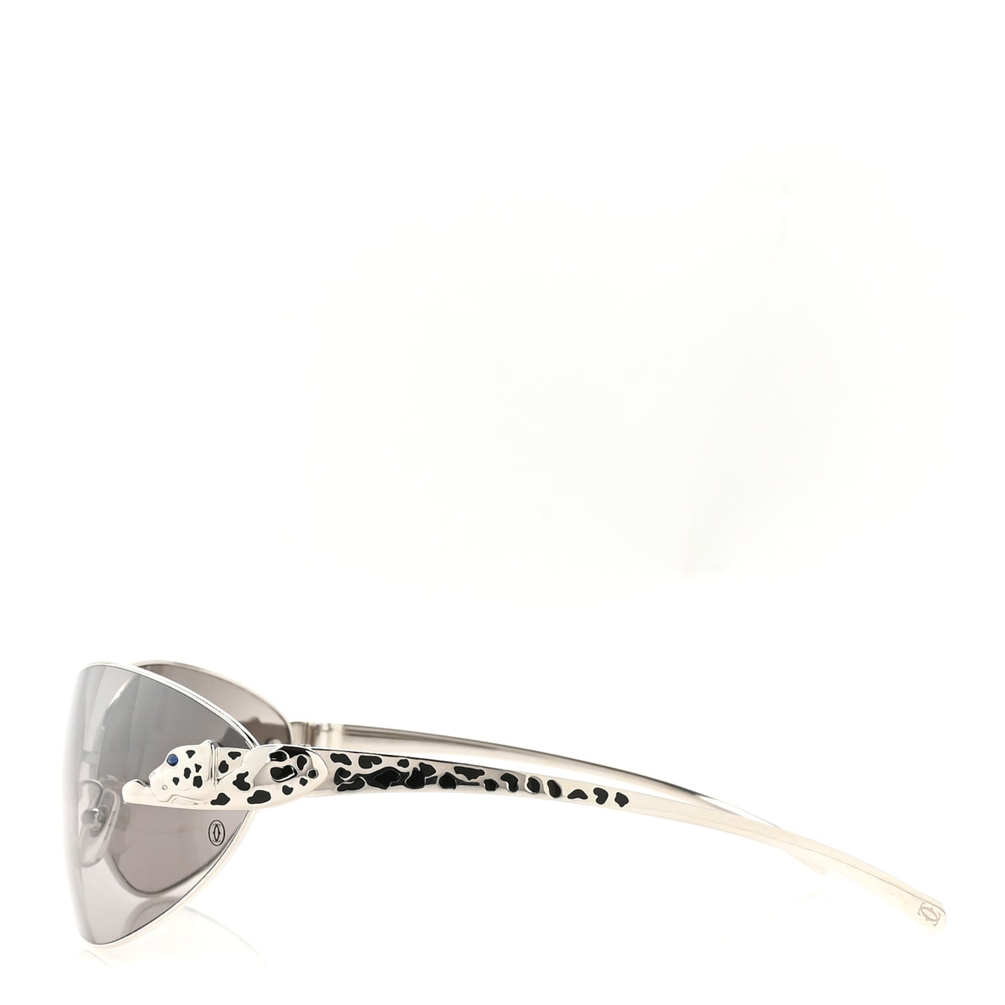 Panthere De Cartier Sunglasses Silver Black