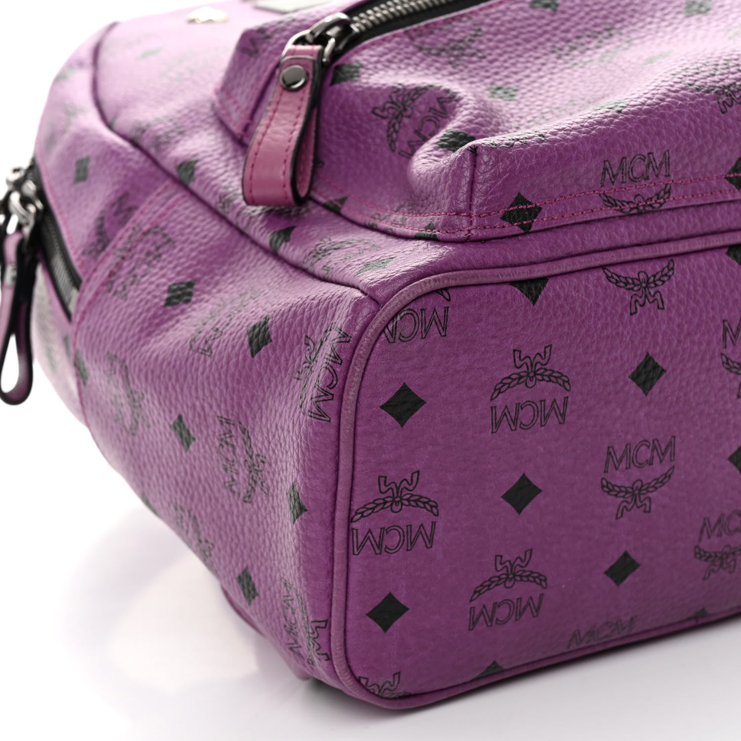 MCM Visetos Small Sprinkle Stud Stark Backpack Purple 8 of 9
