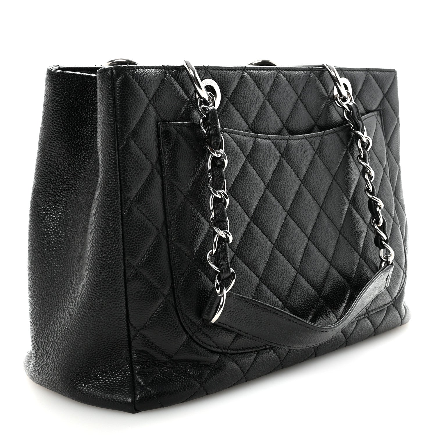 Chanel Caviar Quilted Grand Shopping Tote GST Black 3 of 10