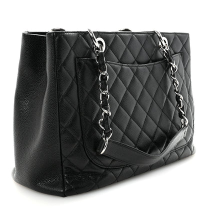 Chanel Caviar Quilted Grand Shopping Tote GST Black 3 of 10