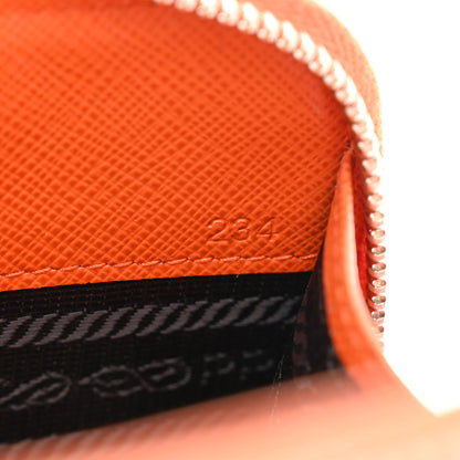 Prada Saffiano Phone Crossbody Pouch Papaya 8 of 14