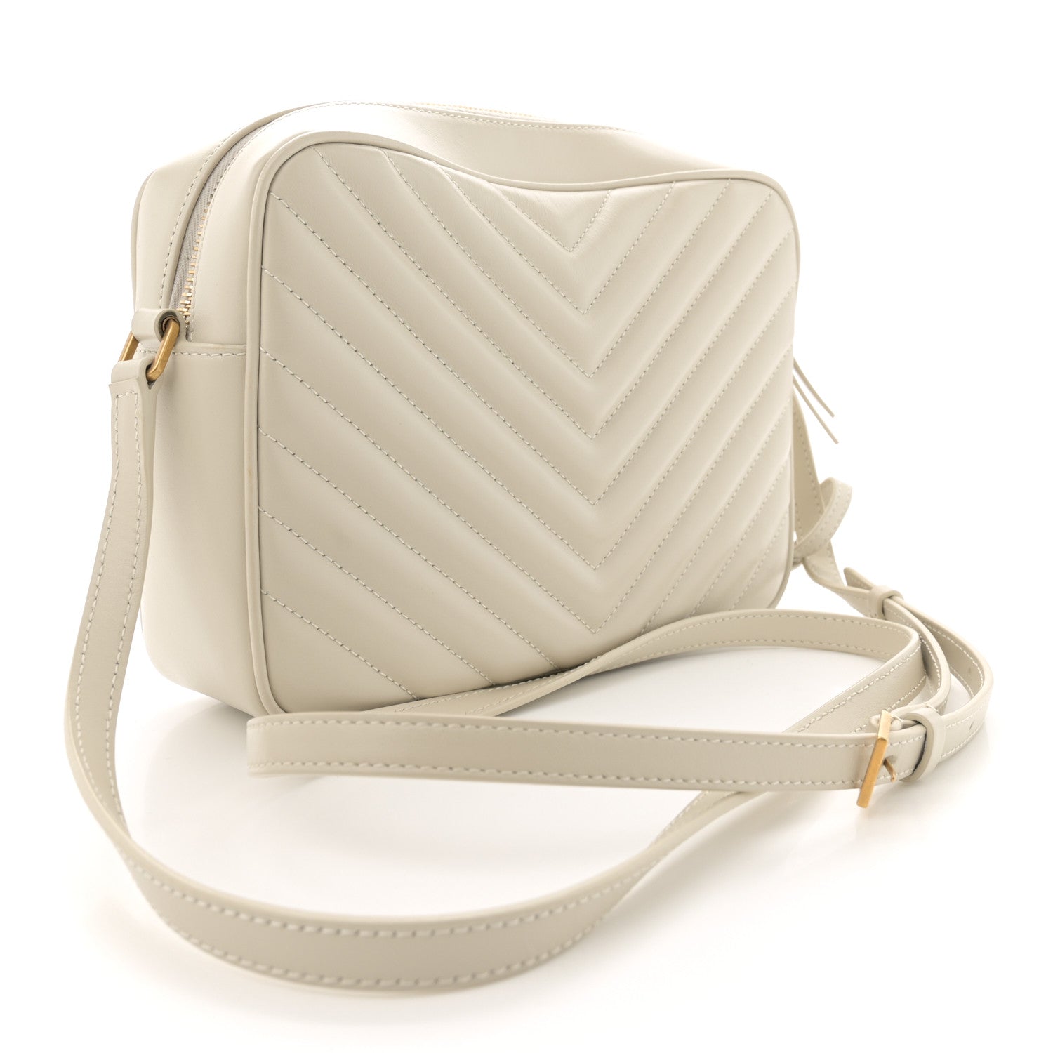 Saint Laurent Calfskin Matelasse Monogram Lou Camera Bag Crema Soft 3 of 12