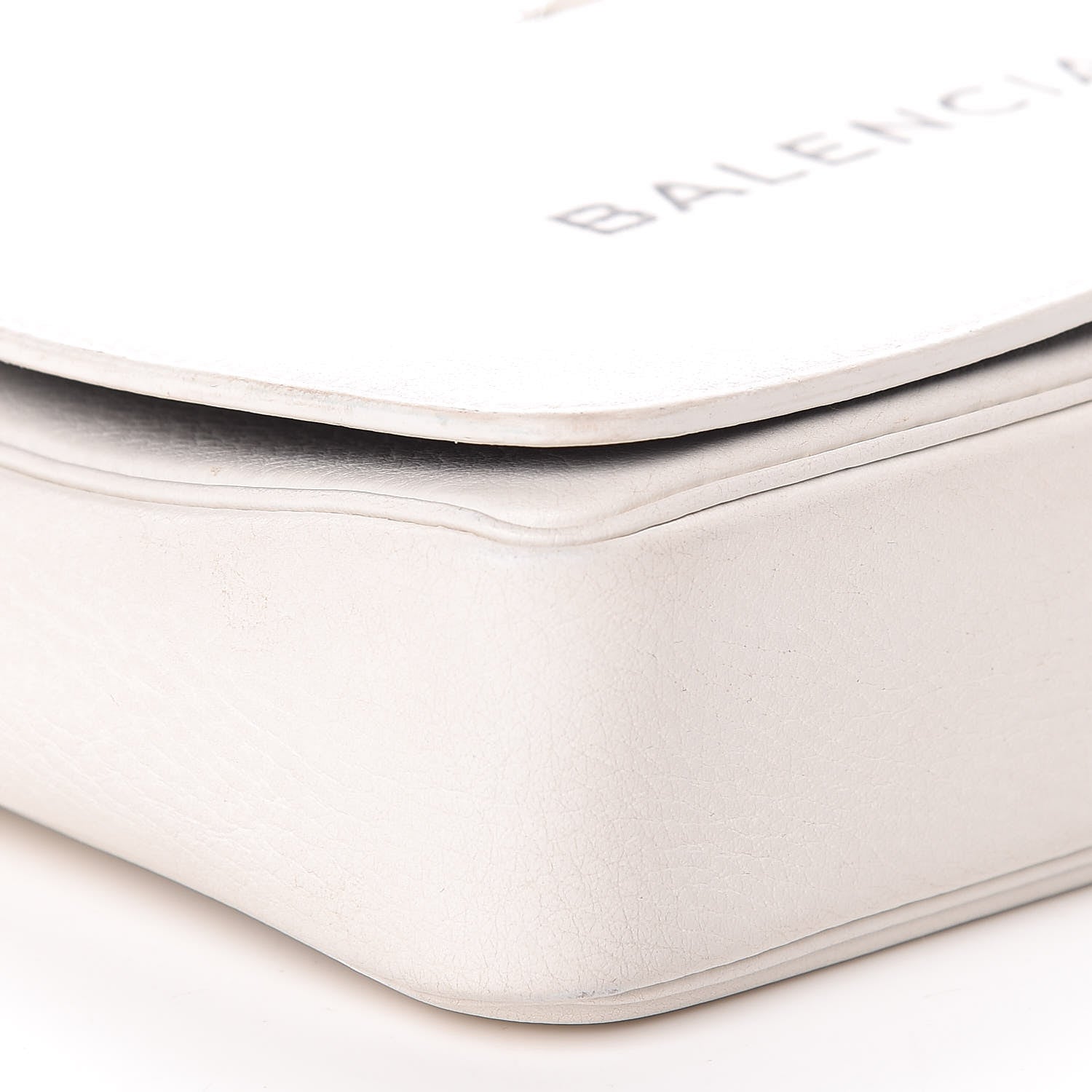 Balenciaga Pebbled Calfskin Everyday Chain Wallet White 8 of 10