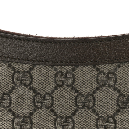 Gucci GG Supreme Monogram Textured Dollar Calfskin Small Ophidia Hobo Beige Ebony New Acero 9 of 10