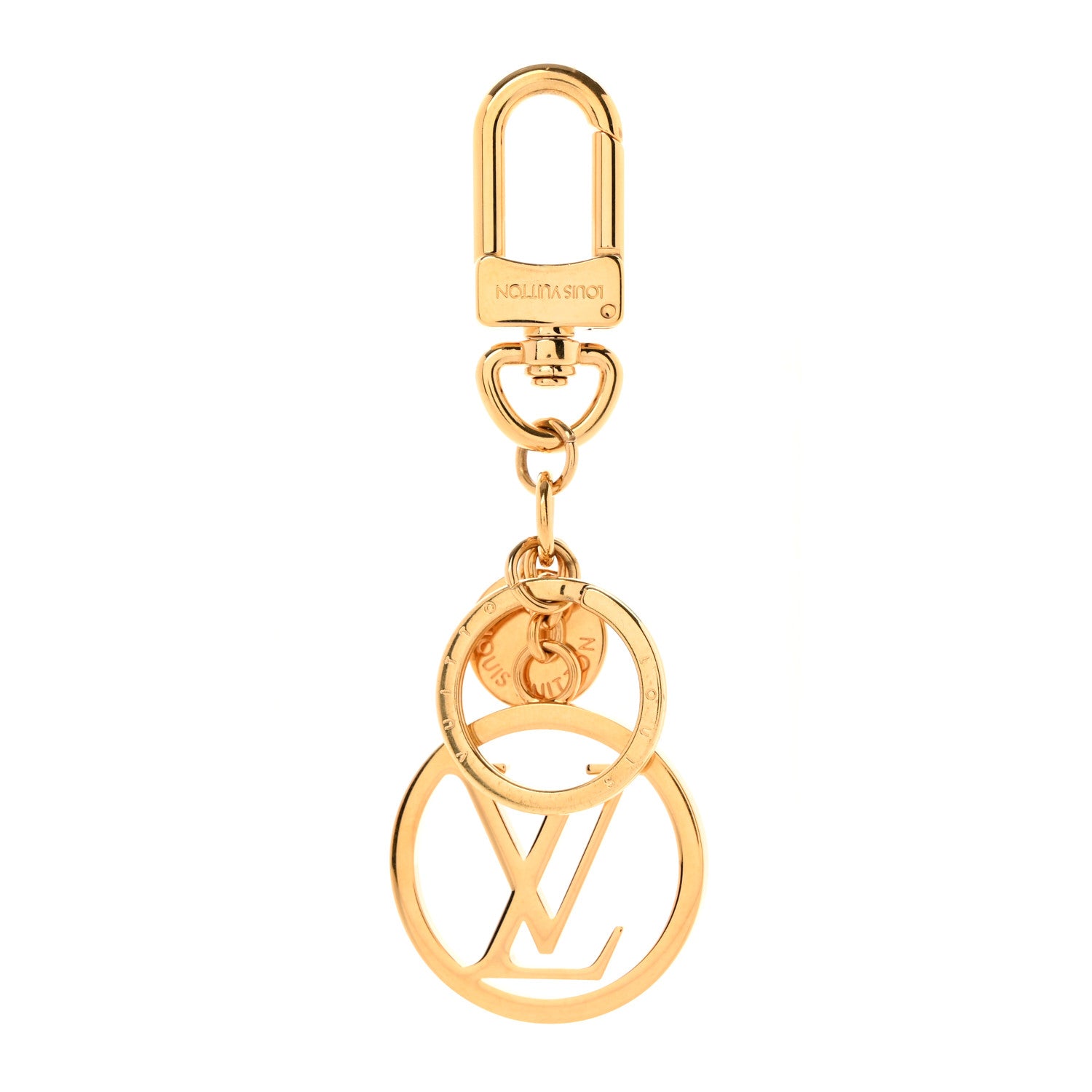 Louis Vuitton LV Circle Bag Charm Key Holder Gold 1 of 4