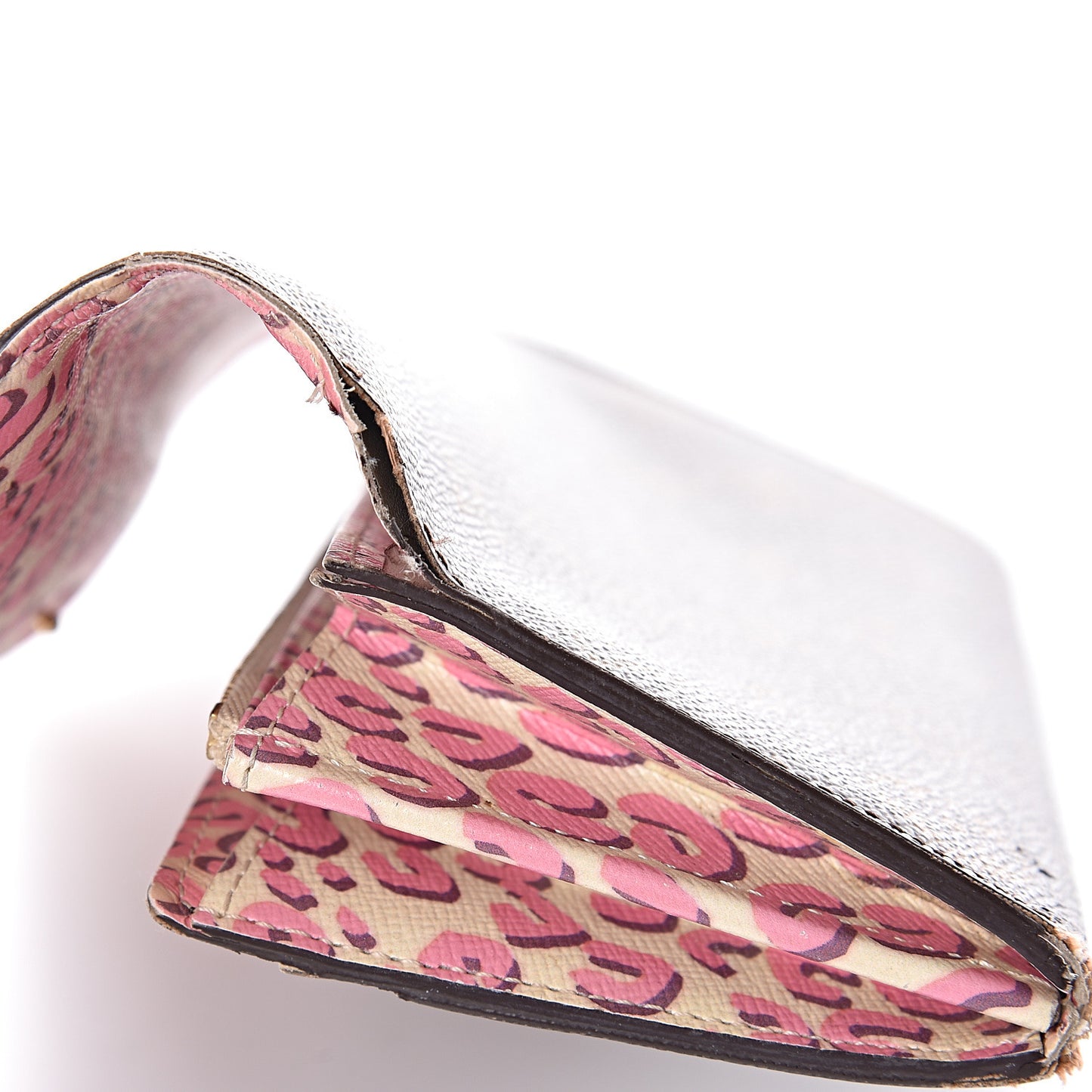 Monogram Leopard Sarah Wallet Blanc Corail