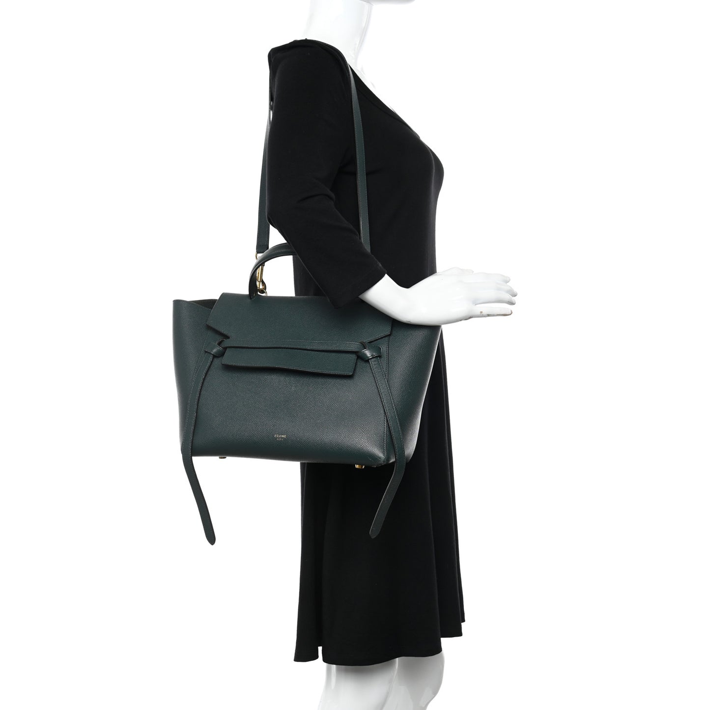 Grained Calfskin Mini Belt Bag Amazone