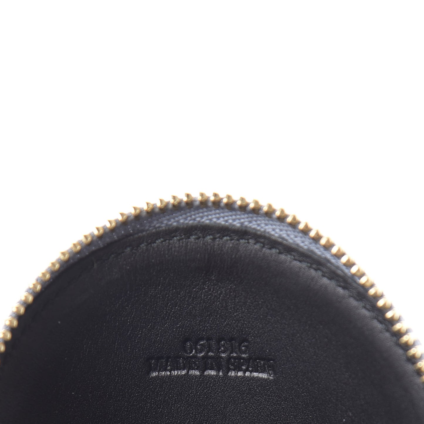 Calfskin Embossed Anagram Cookie Zip Coin Purse Stone Blue