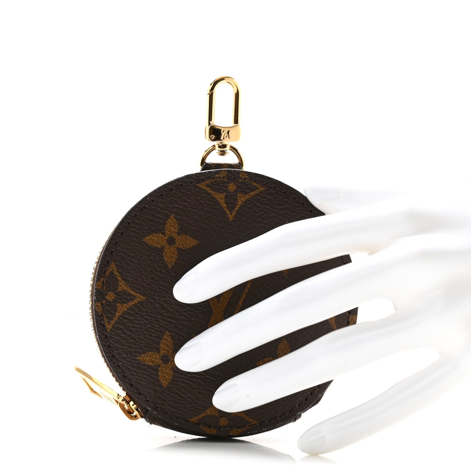 Louis Vuitton Monogram OnTheGo East West Round Coin Purse Red 2 of 7