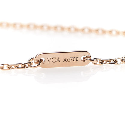 Van Cleef & Arpels 18K Rose Gold Carnelian Sweet Alhambra Bracelet 6 of 8