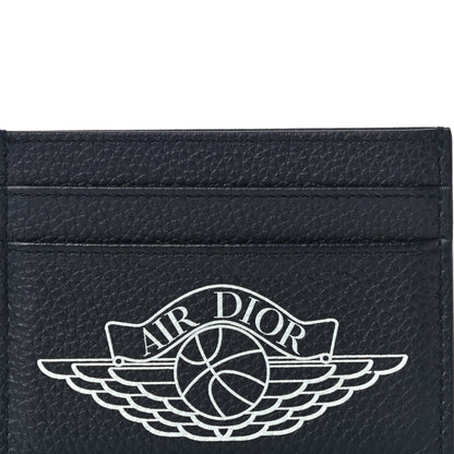Christian Dior X AIR JORDAN Grained Calfskin Card Holder Bleu 5 of 10