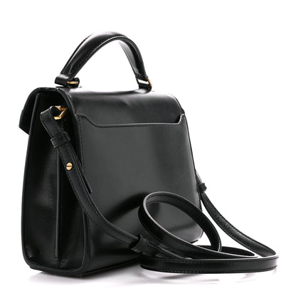Saint Laurent Calfskin Mini Classic Monogram Cassandra Top Handle Black 3 of 11