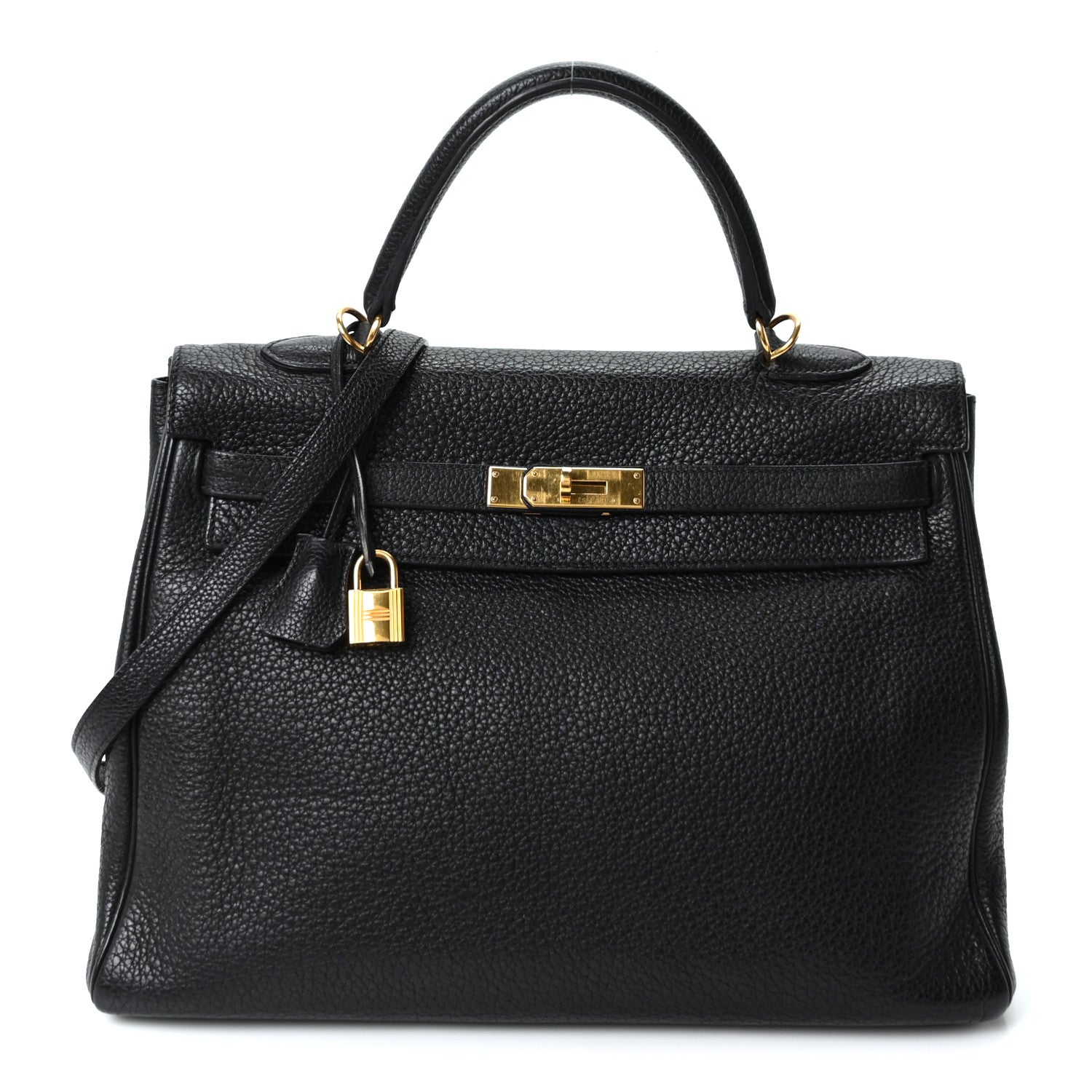 Hermes Fjord Kelly Retourne 35 Black 1 of 10