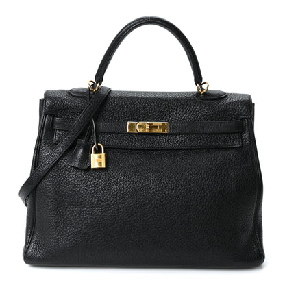 Hermes Fjord Kelly Retourne 35 Black 1 of 10