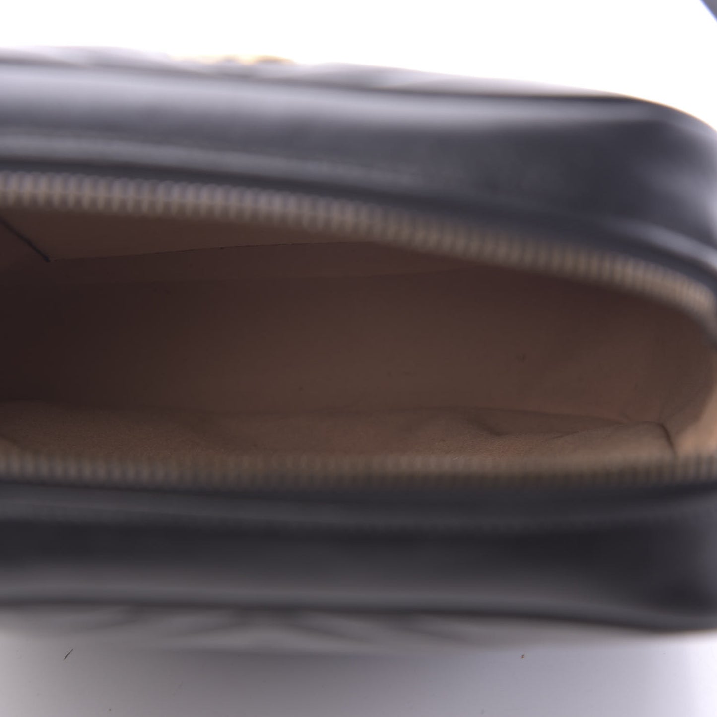 Calfskin Matelasse GG Marmont Travel Bag Black