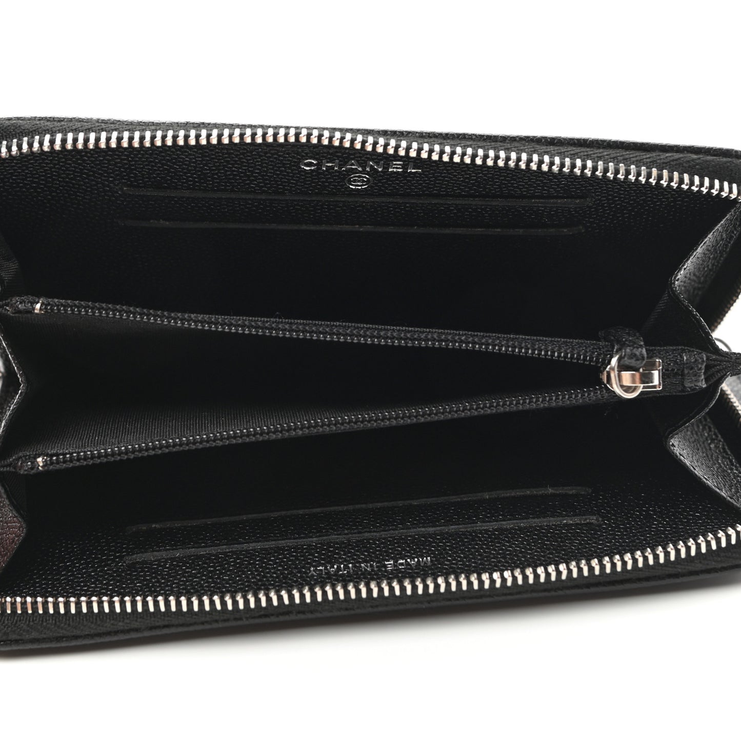 Caviar CC Small Zip Around Wallet Black Blue Green