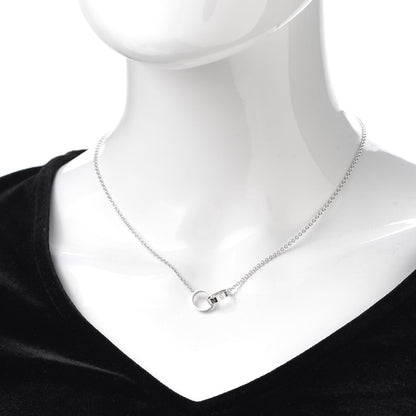 Cartier 18K White Gold Interlocking LOVE Necklace 2 of 7