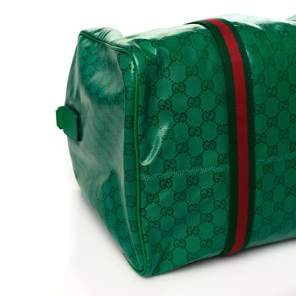Gucci Crystal Monogram Web Large Carry On Duffle Bag Green 7 of 8