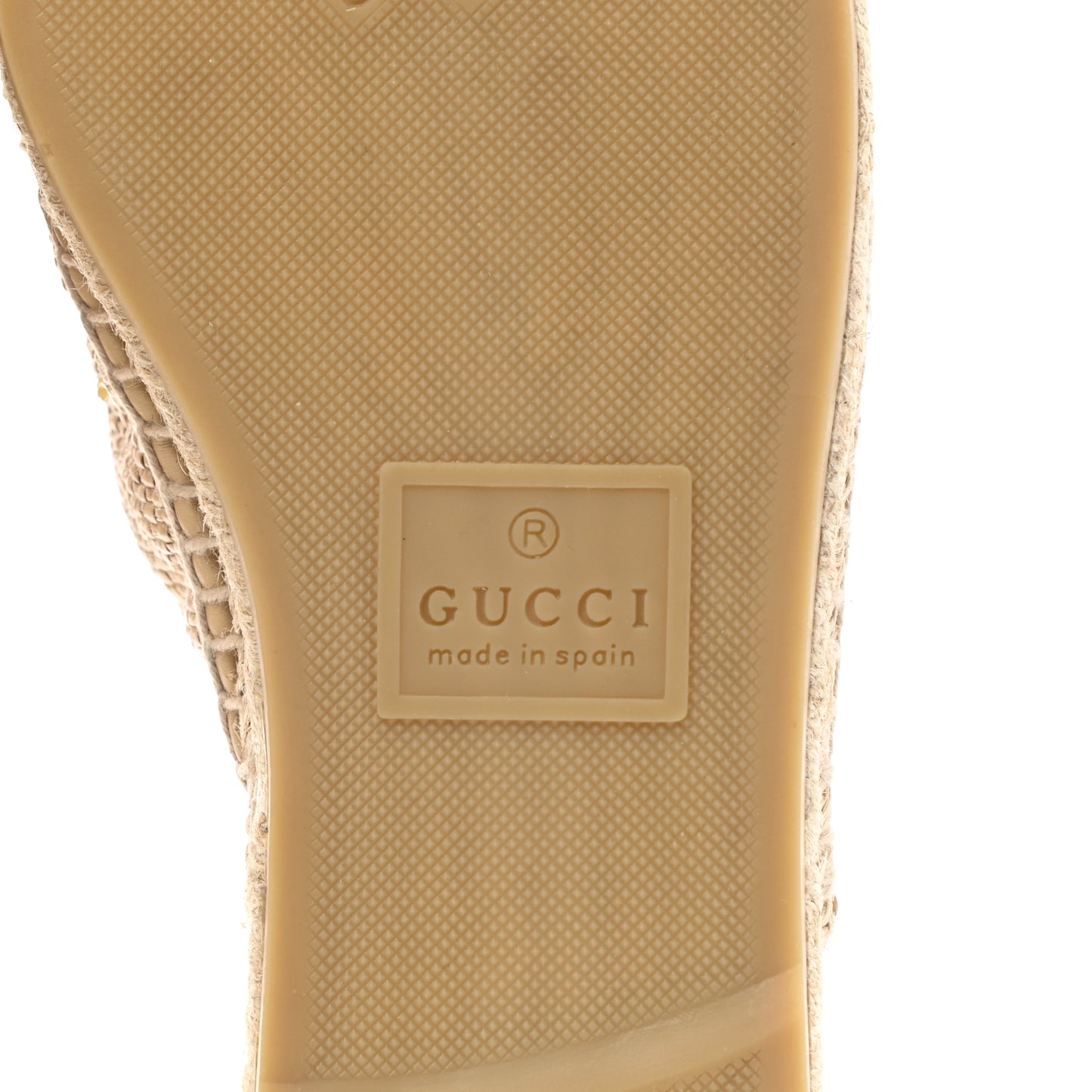 Straw Elaphe Matelasse GG Marmont Espadrille Slippers 38 Natural Cream Brown