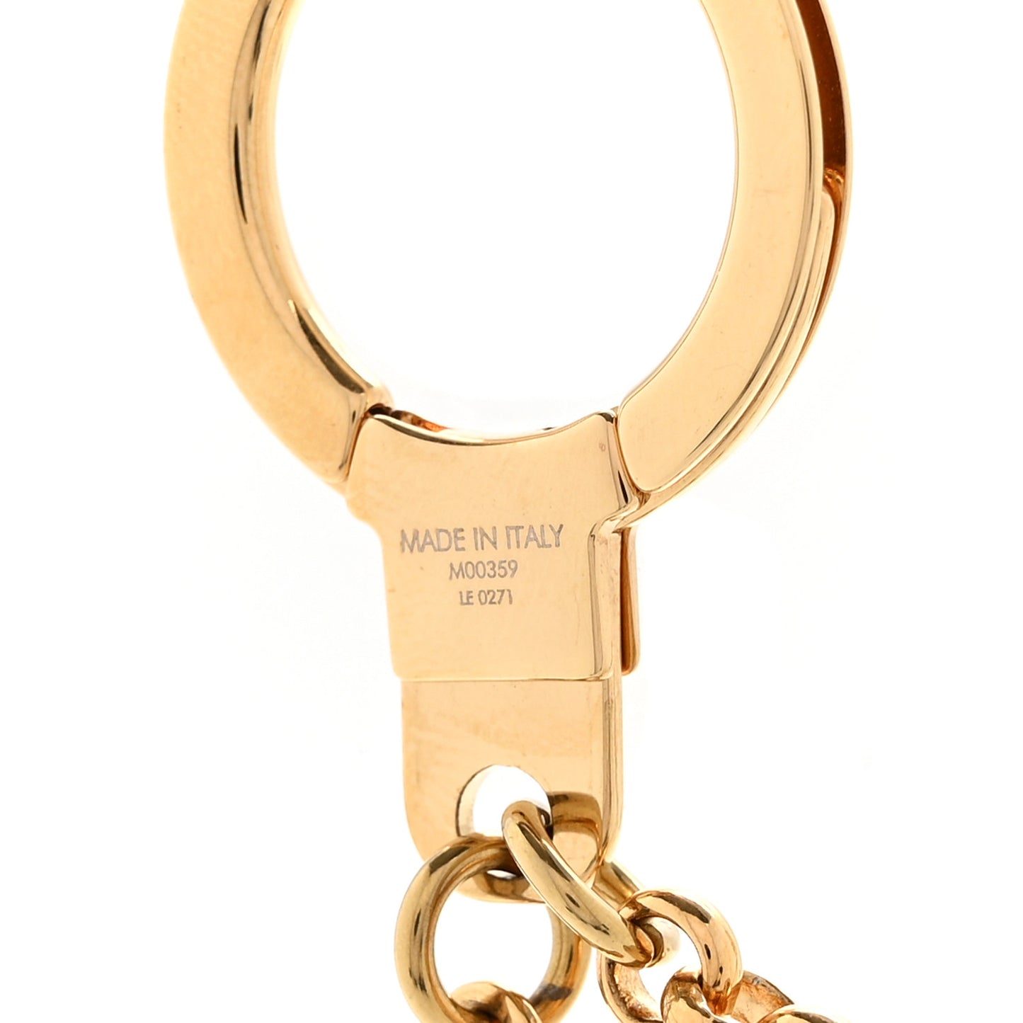 Metal Monogram Gaston & Vivienne Best Friend Bag Charm Key Holder Gold