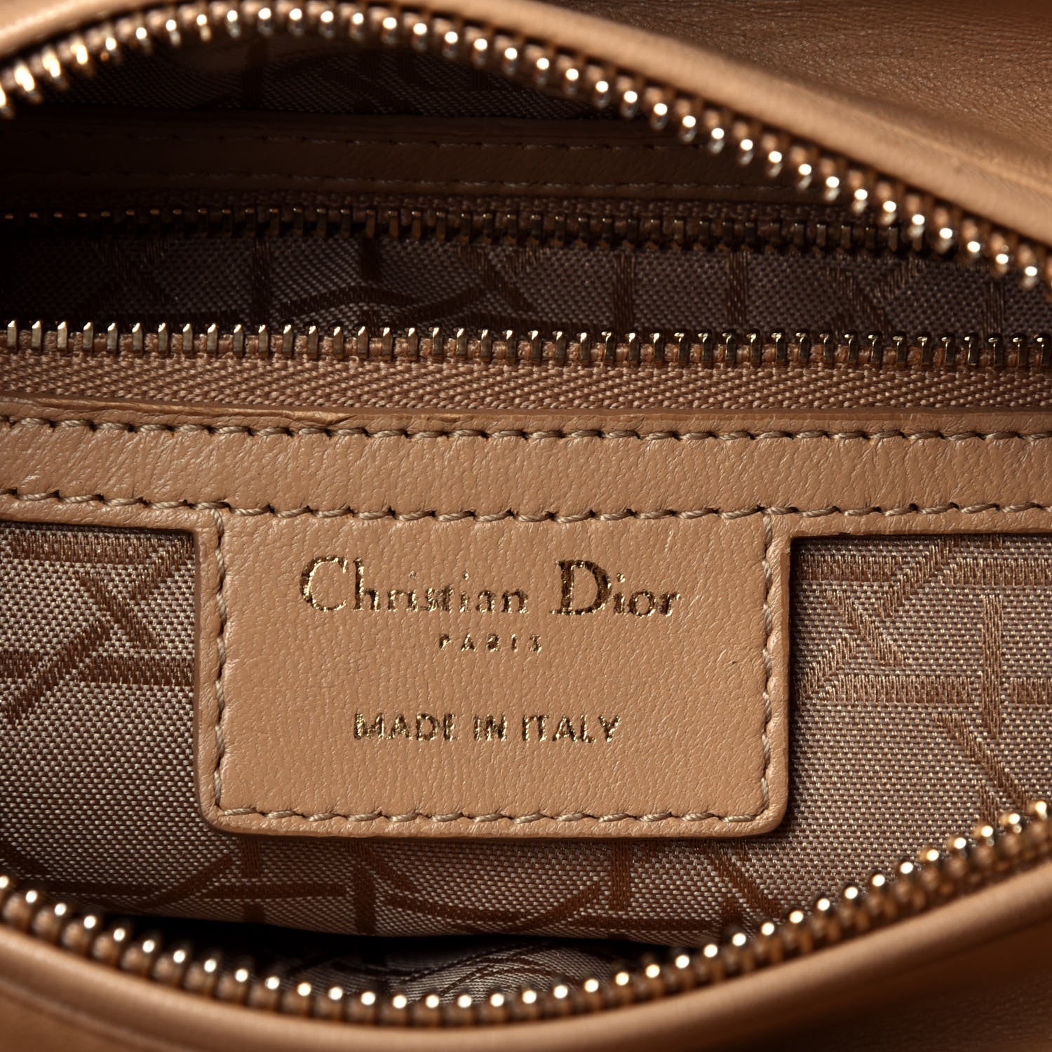 Christian Dior Lambskin Cannage Medium Lady Dior Beige 7 of 10