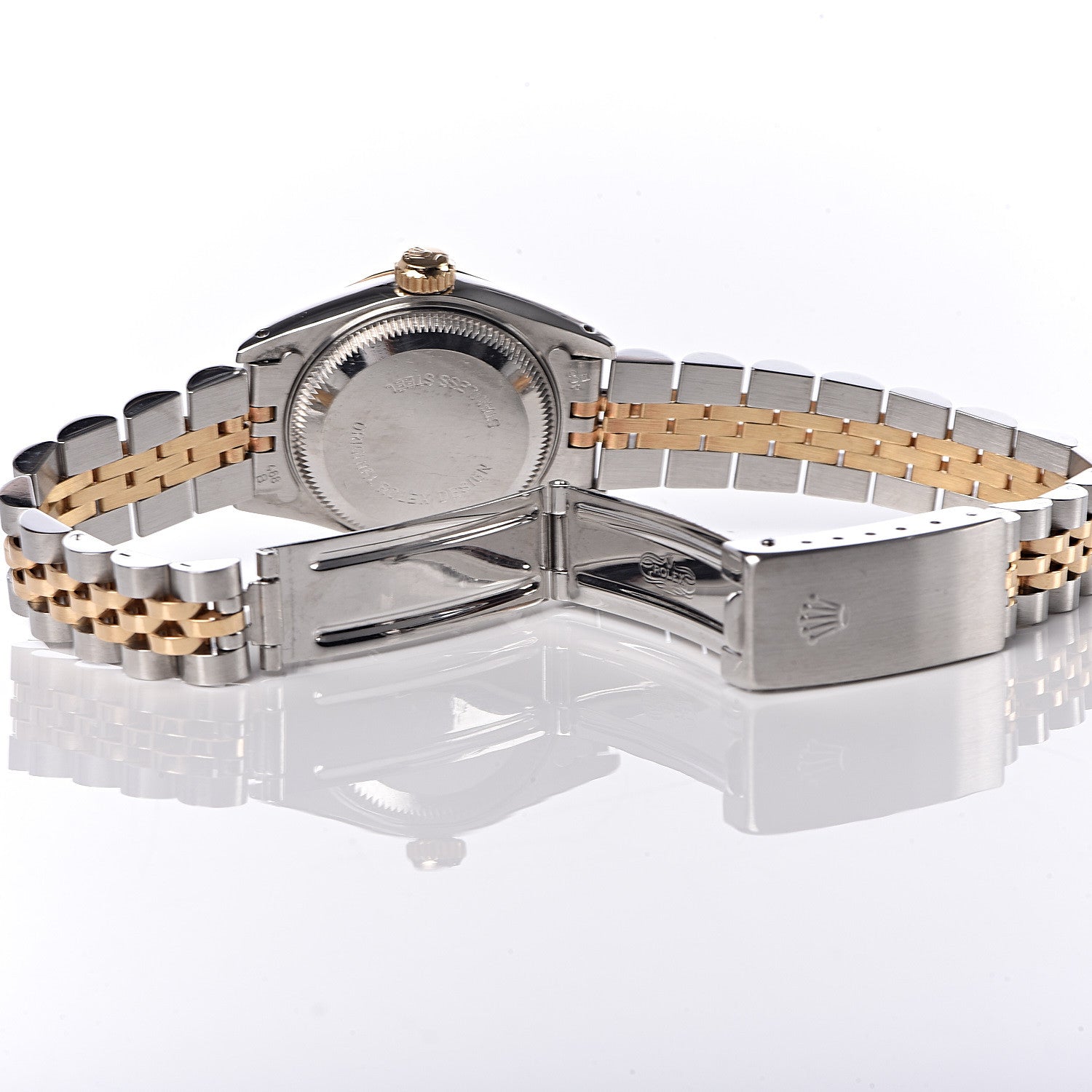 Rolex Stainless Steel 18K Yellow Gold 26mm Oyster Perpetual Datejust Watch Champagne 69173 6 of 7