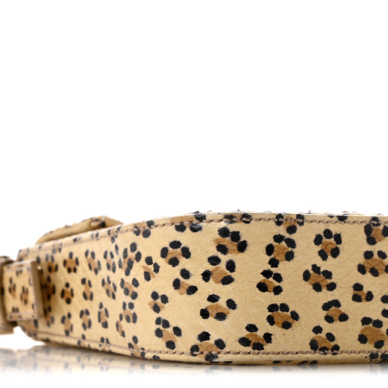 Fendi Snakeskin Leopard Print Baguette Beige 9 of 14