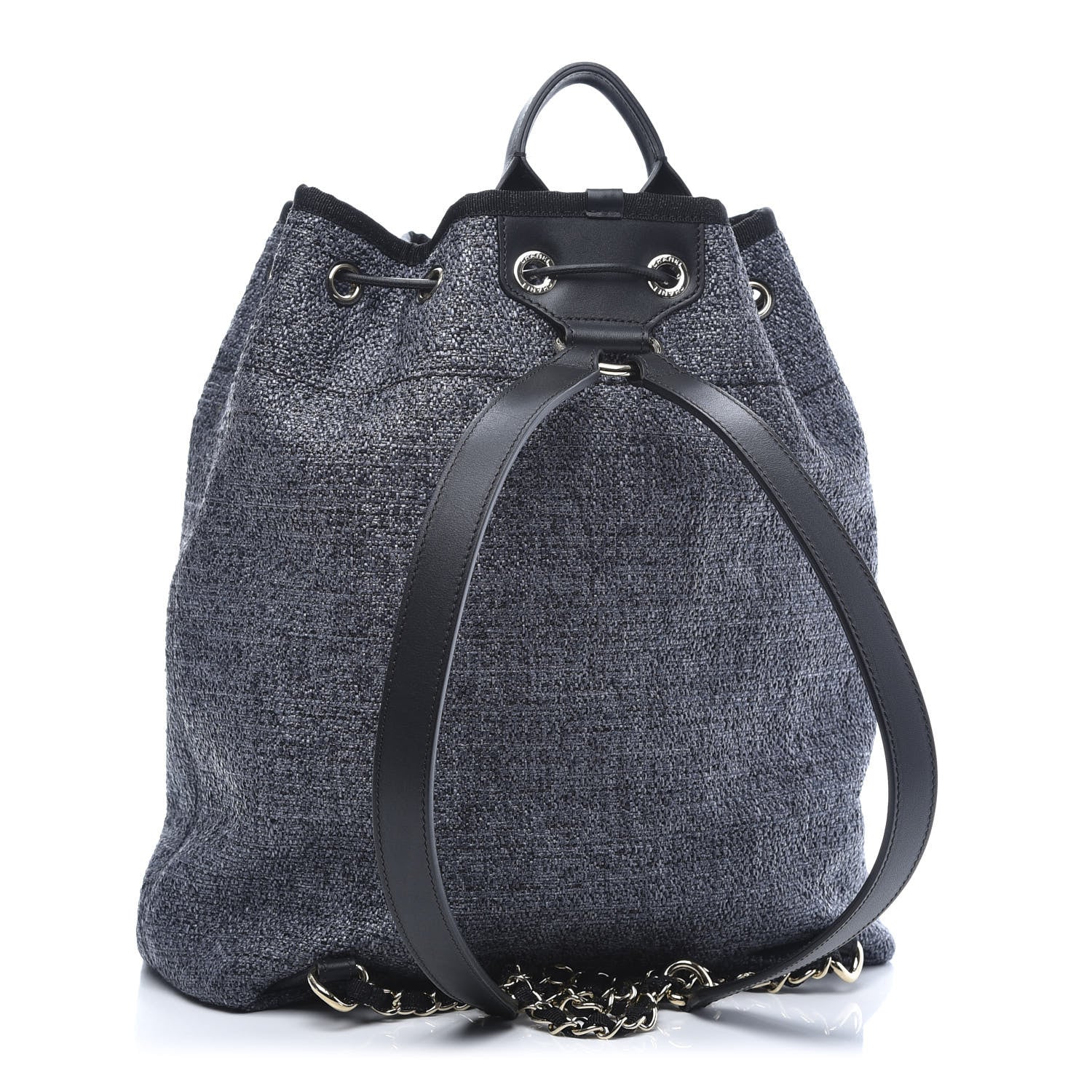 Chanel Canvas Medium Deauville Backpack Blue 2 of 12