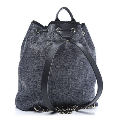 Chanel Canvas Medium Deauville Backpack Blue 2 of 12