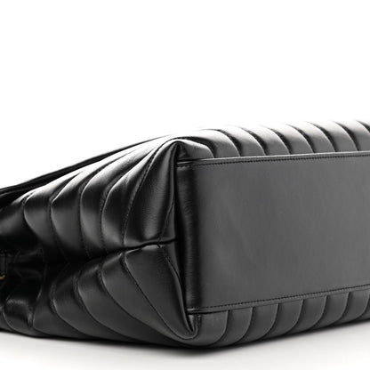 Saint Laurent Calfskin Y Quilted Monogram Medium Loulou Chain Satchel Black 8 of 9