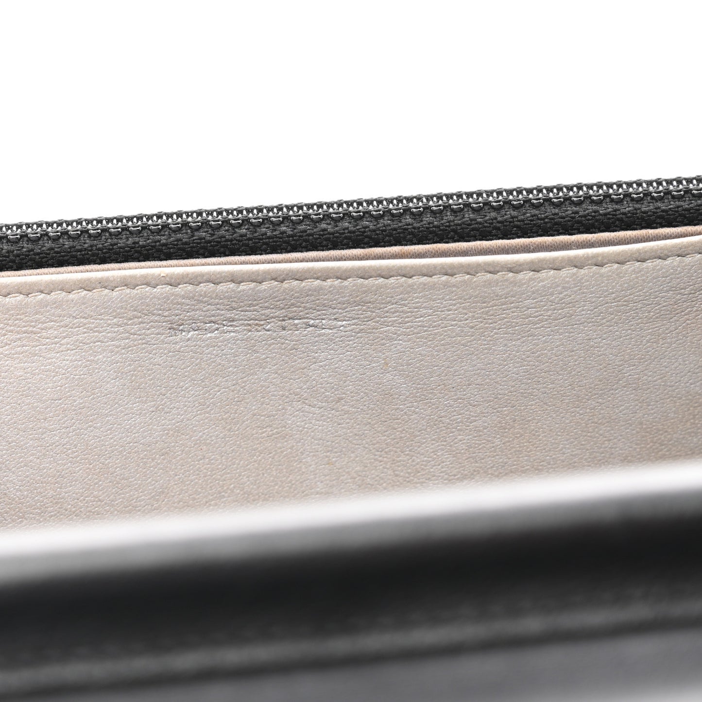 Lambskin Camellia Embossed Wallet On Chain WOC Black