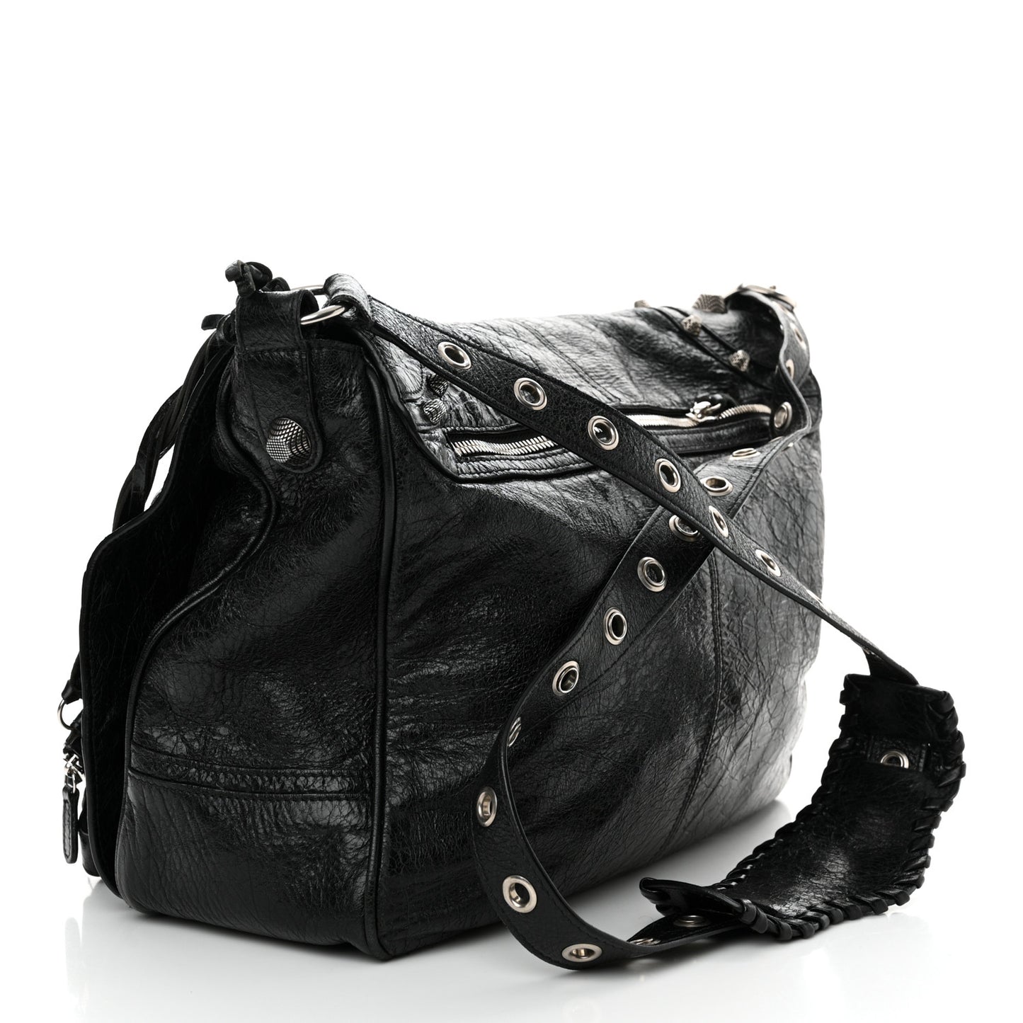 Agneau Arena Medium Le Cagole Messenger Bag Black