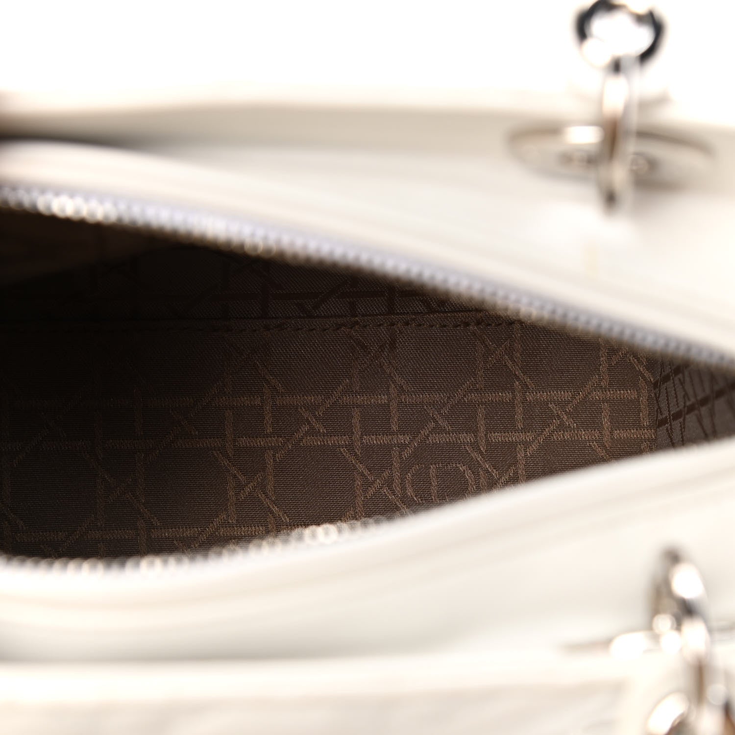 Christian Dior Lambskin Cannage Medium Lady Dior White 4 of 7