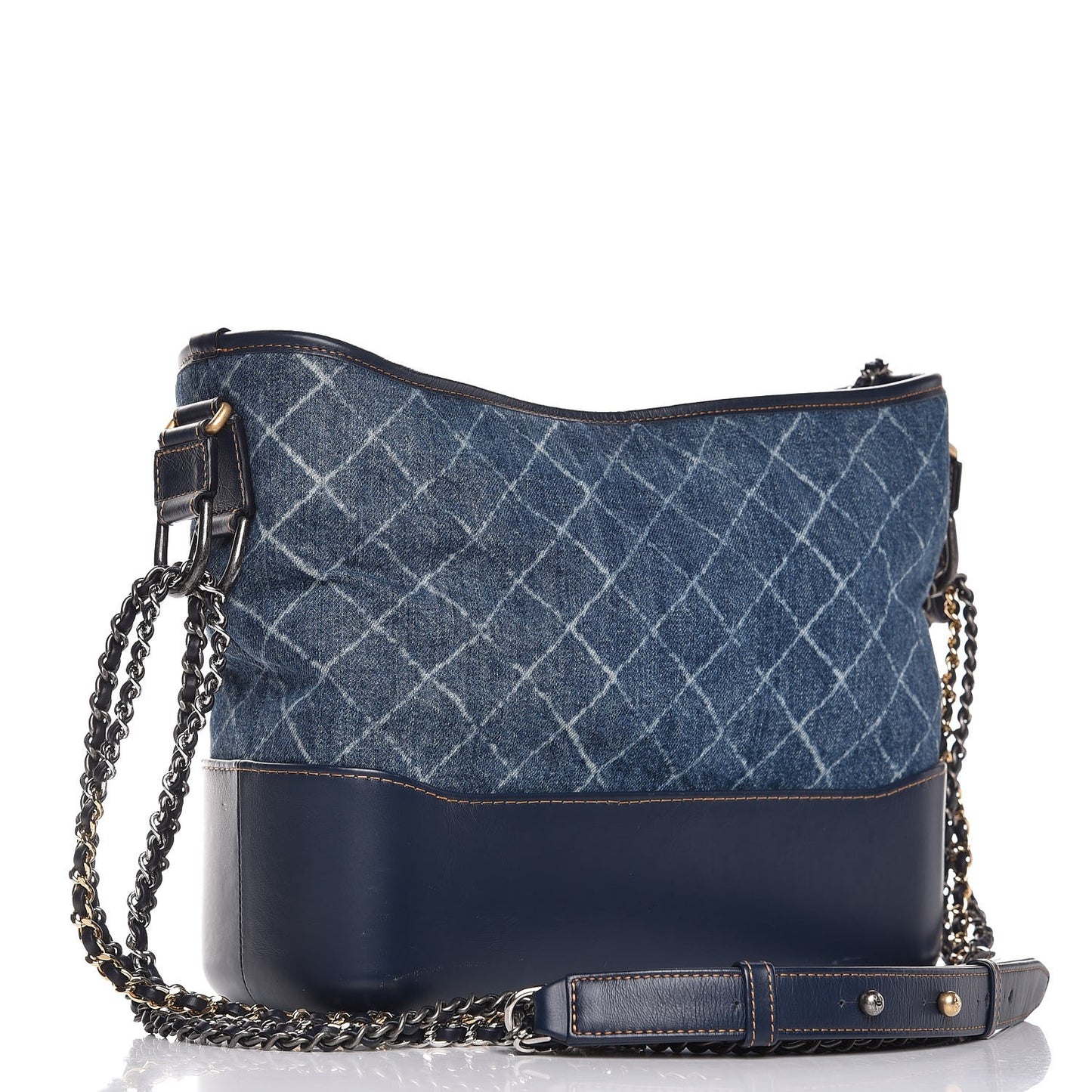 Denim Calfskin Medium Gabrielle Hobo Blue