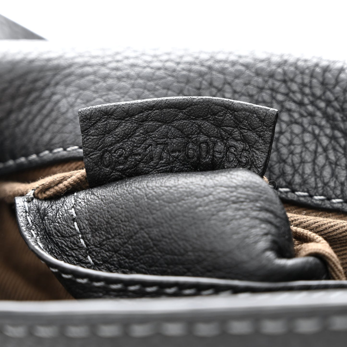 Grained Calfskin Small Marcie Saddle Bag Black