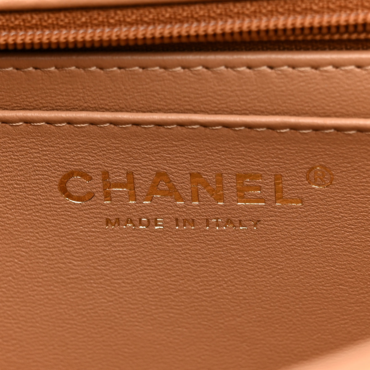 Chanel Lambskin Quilted Mini Top Handle Rectangular Flap Dark Beige 6 of 12