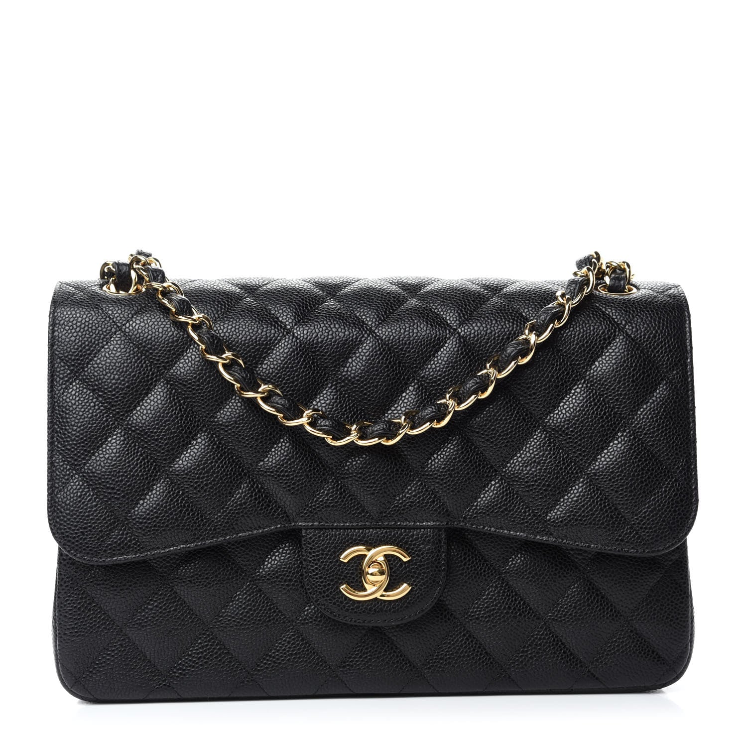 Chanel Caviar Quilted Jumbo Double Flap Black 1 of 11