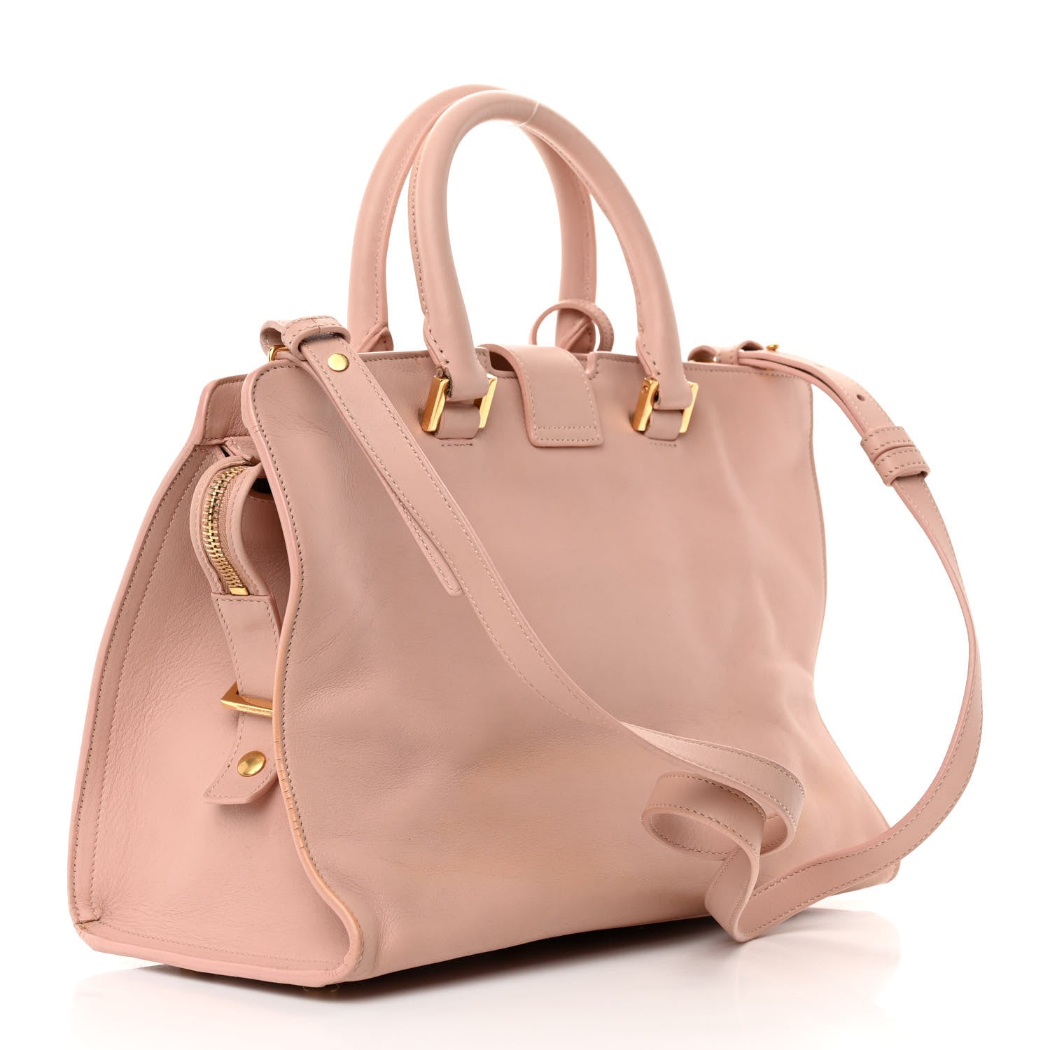 Saint Laurent Calfskin Monogram Small Cabas Pale Blush 3 of 17