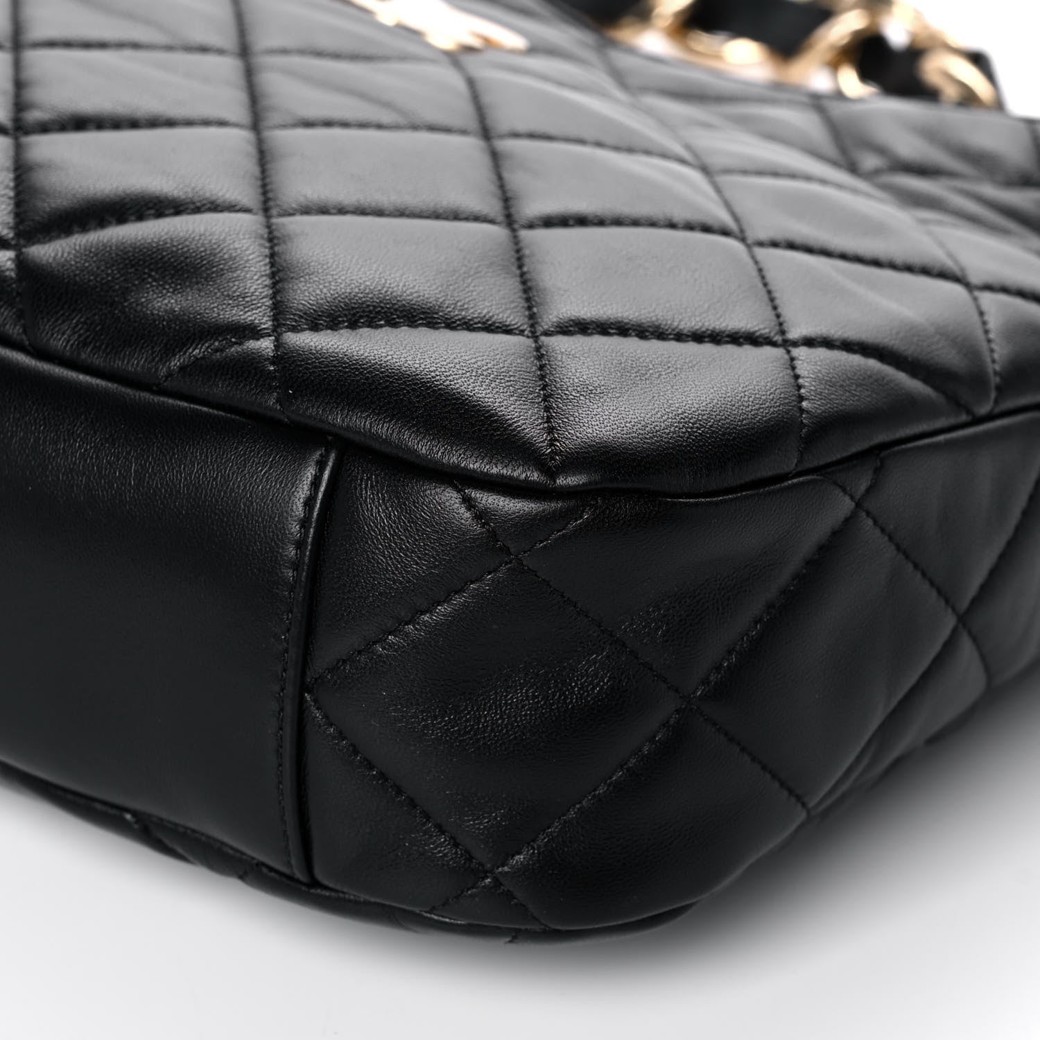 Chanel Lambskin Quilted Large CC Funky Town Hobo Black 6 of 11
